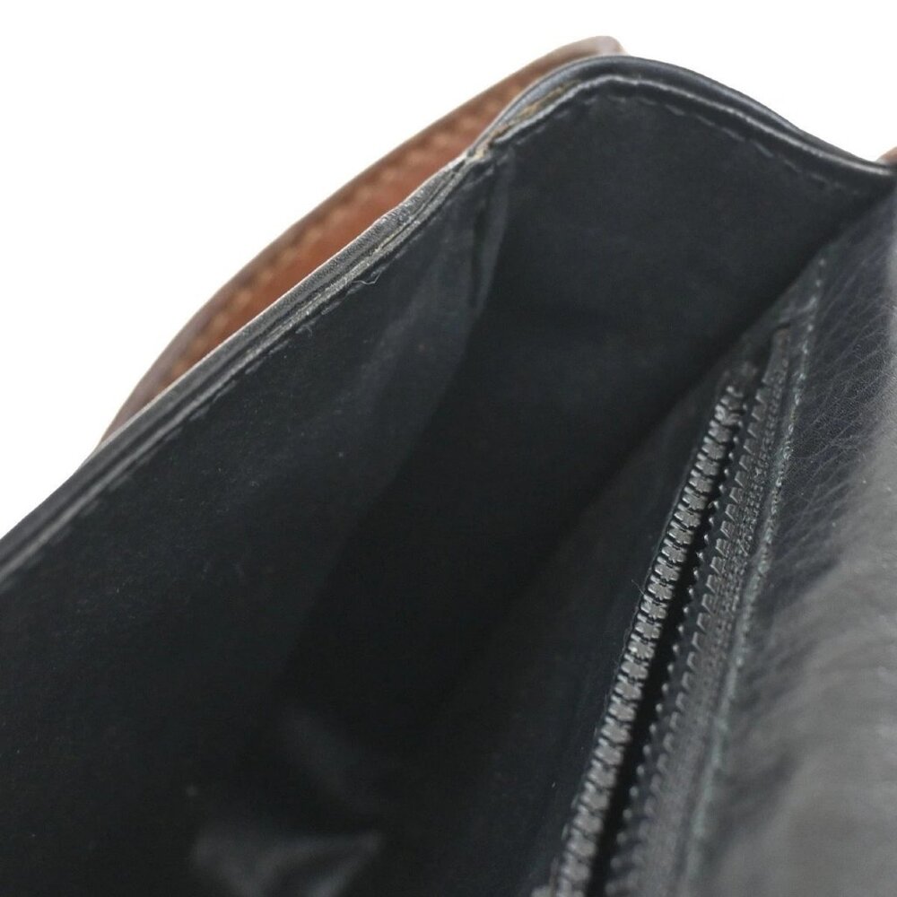 CELINE Ring Logo Shoulder Bag Leather Black Italy GHW 67CA399 - Picture 11 of 15